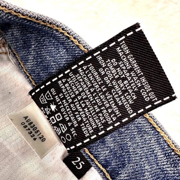 7 for all Mankind Womens Lux Vintage Edie Distressed Jeans Size 25 - Picture 5 of 12